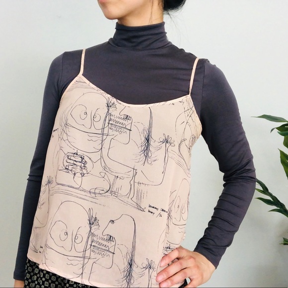 American Apparel Tops - [American Apparel] Pink Chiffon Tank